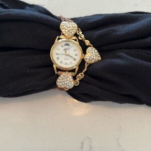 Elegant Gold Heart Women's Watch